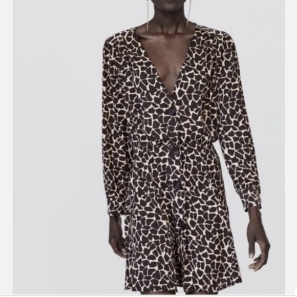 NWT ZARA PRINTED MINI DRESS - Picture 3 of 6